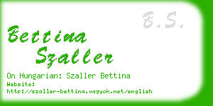 bettina szaller business card